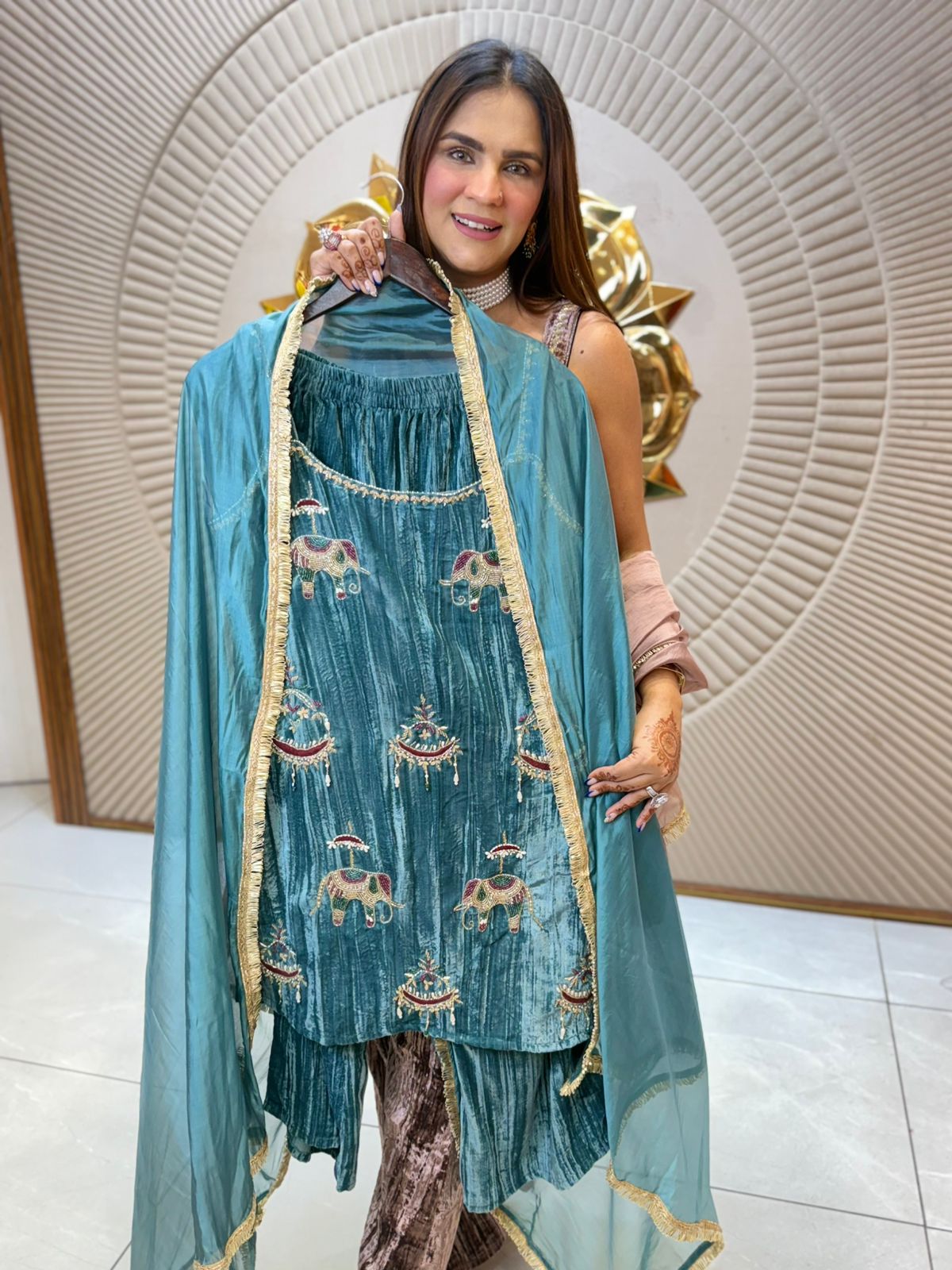 Beautiful suit with Elephant Design PC2141