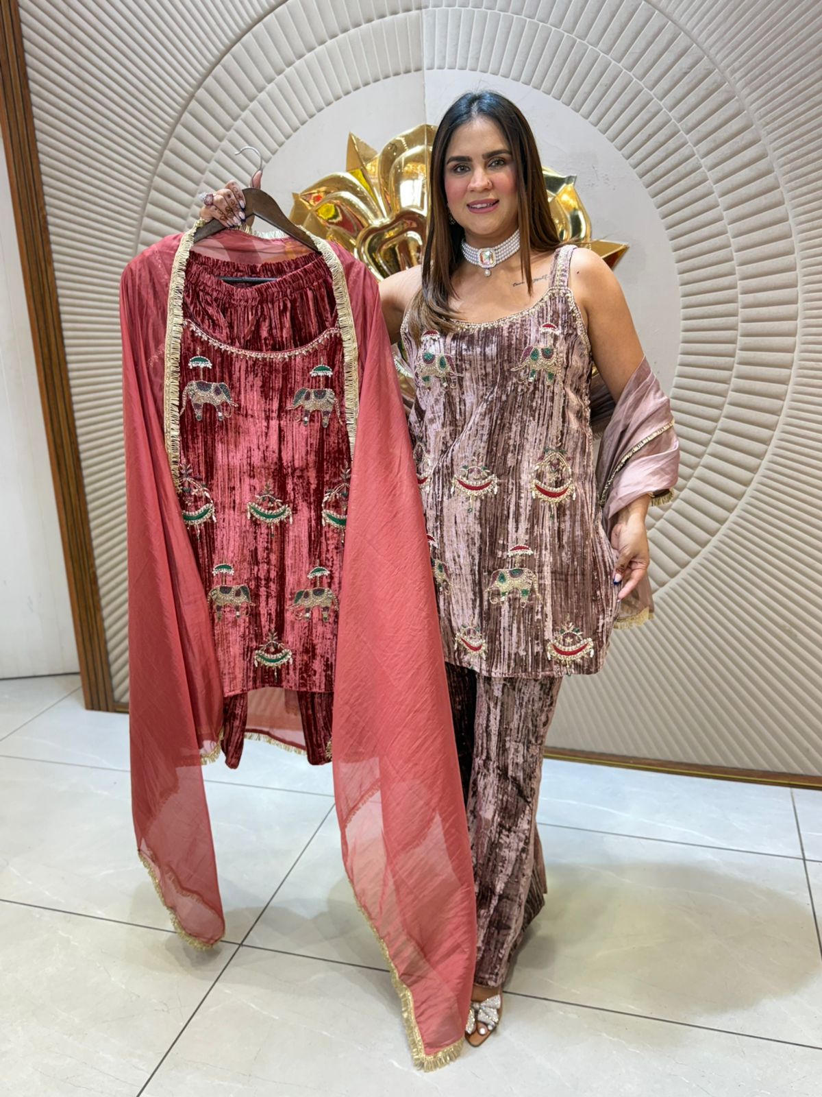 Beautiful suit with Elephant Design PC2141
