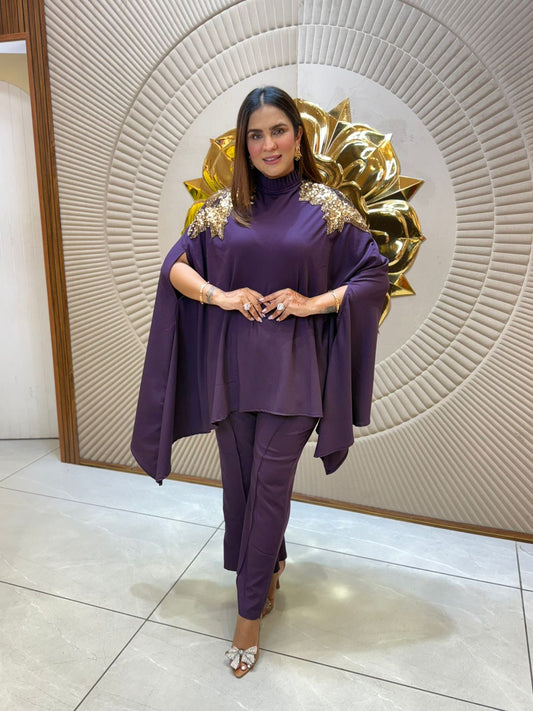 Elegant Coord Set With Design On Shoulders PC2143