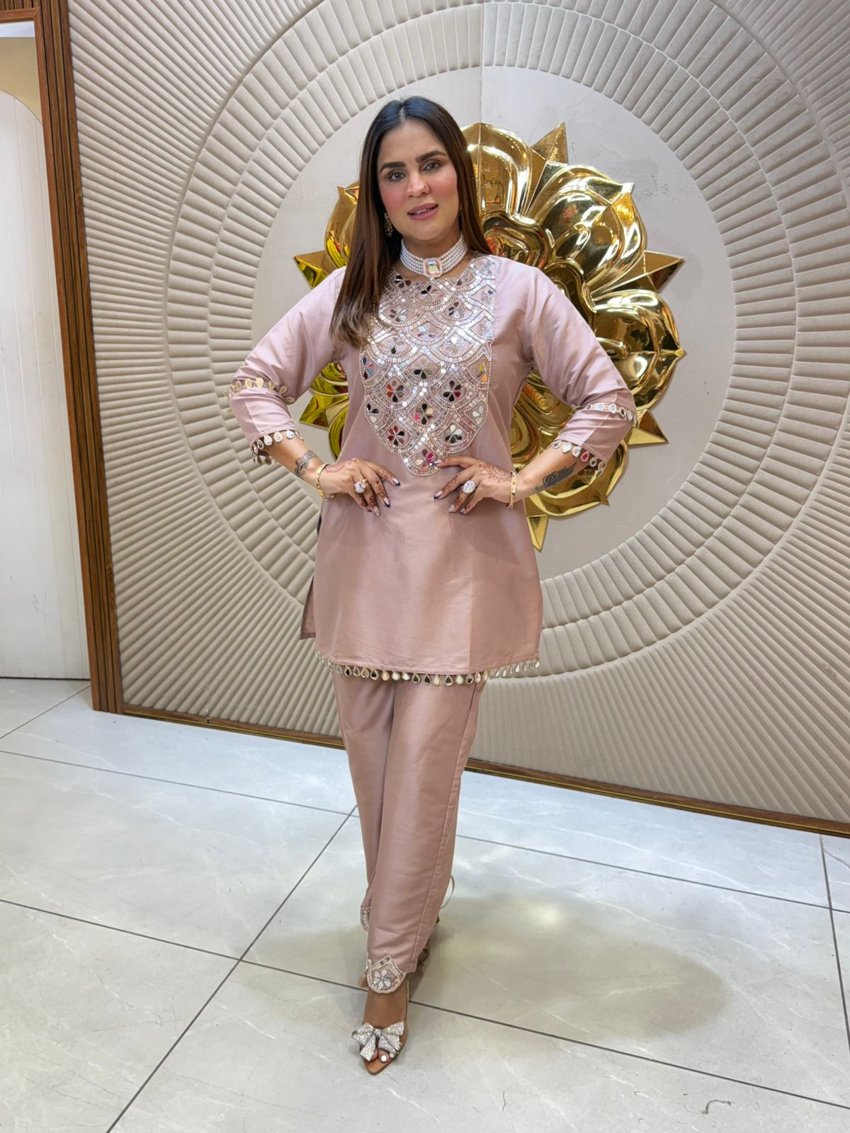 Elegant Dress With Lace Work PC2148