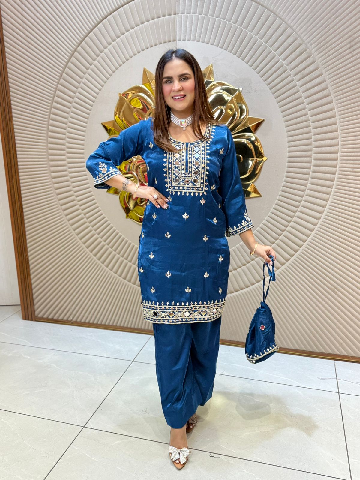 Beautiful Dress With Potli PC2150