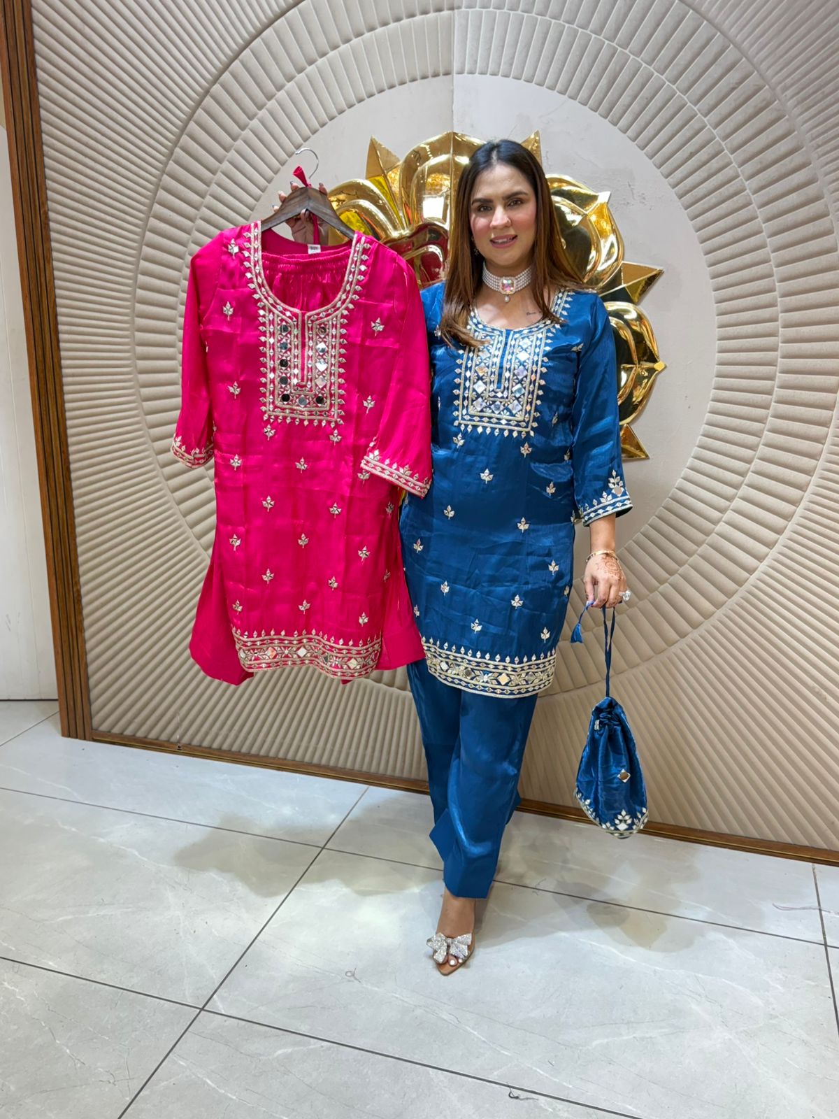 Beautiful Dress With Potli PC2150