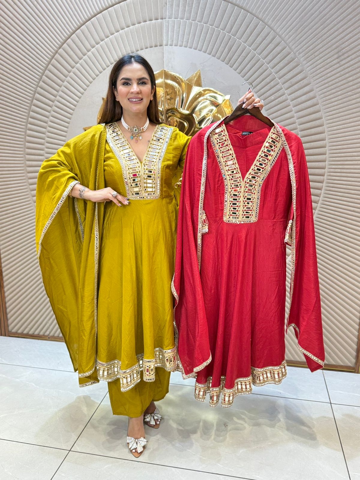 Elegant Suit With Lace Work PC2163