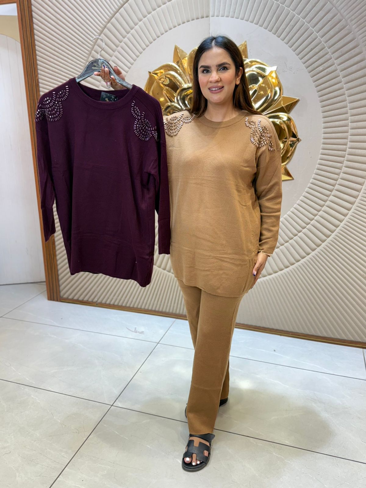 Beautiful Coord Set With Shoulder Design PC2170