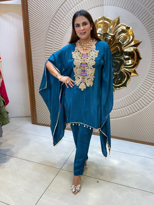 Stunning Kaftan Set With Patch Work PC2174