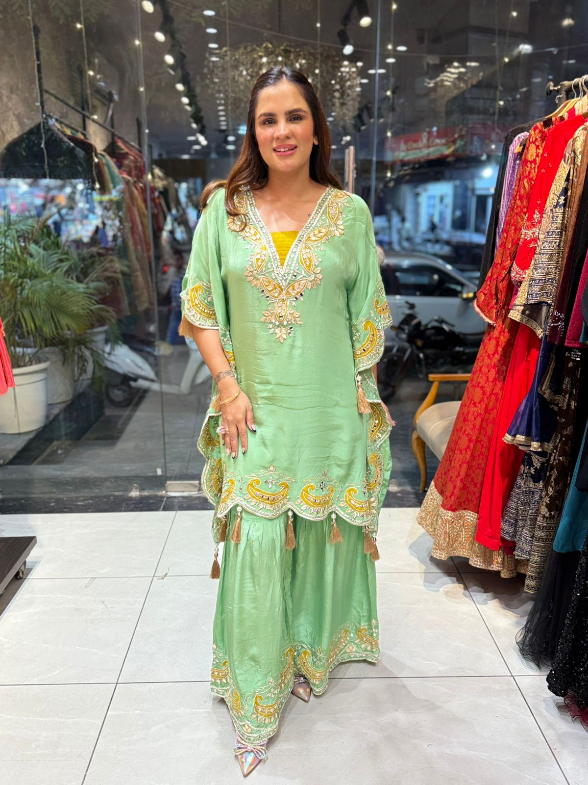 Stunning Party Wear Kaftan Set PC2179