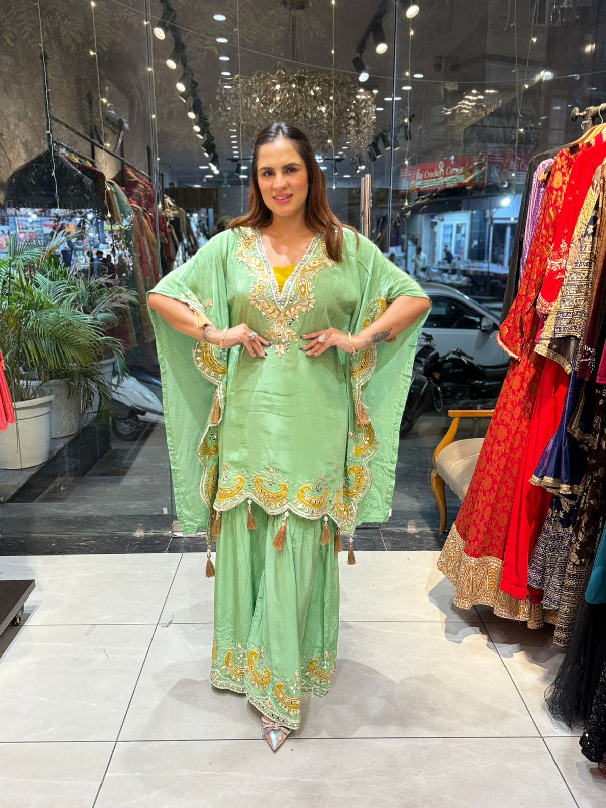 Stunning Party Wear Kaftan Set PC2179