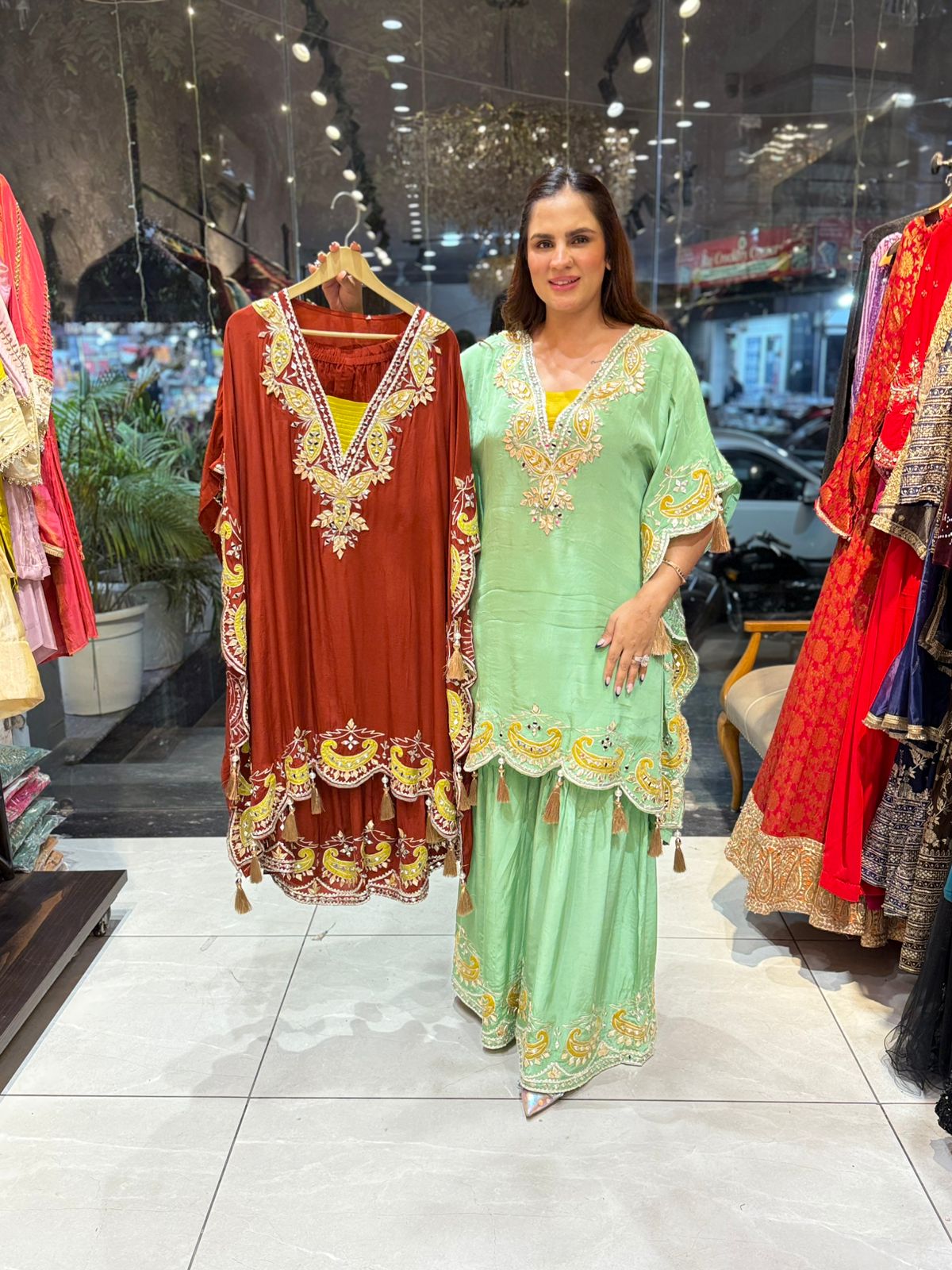 Stunning Party Wear Kaftan Set PC2179