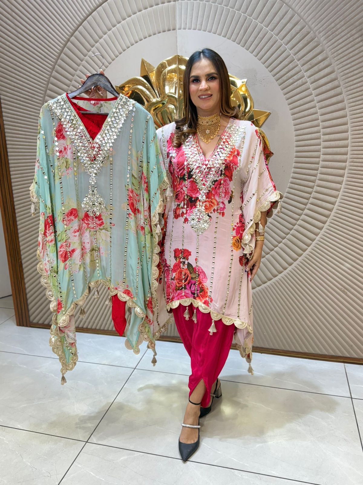 Beautiful Dress With V neck Design PC2184