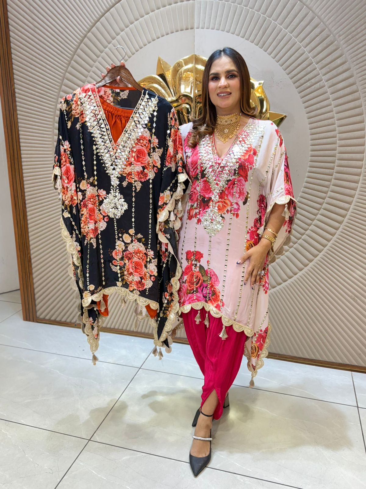 Beautiful Dress With V neck Design PC2184