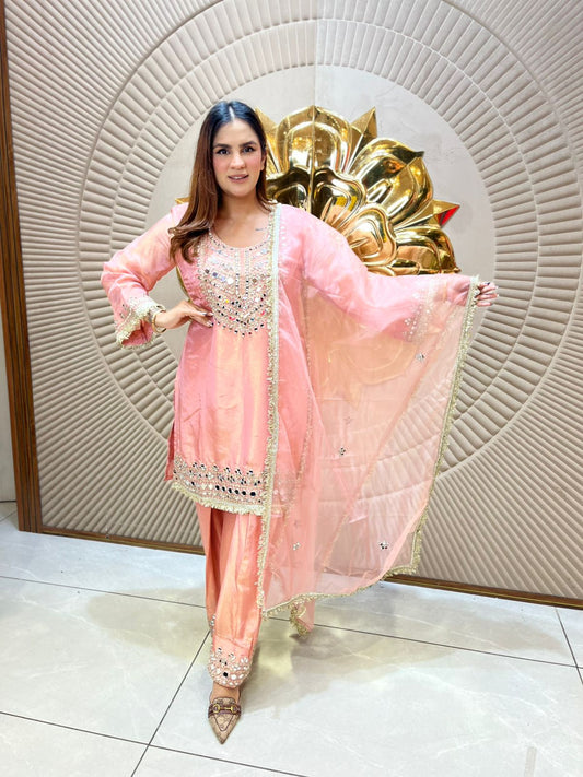 Beautiful Suit With Mirror Work PC2205