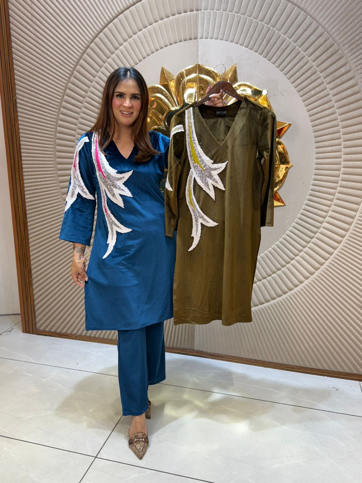 Stunning Co-Ord Set With Sequence Work PC2210