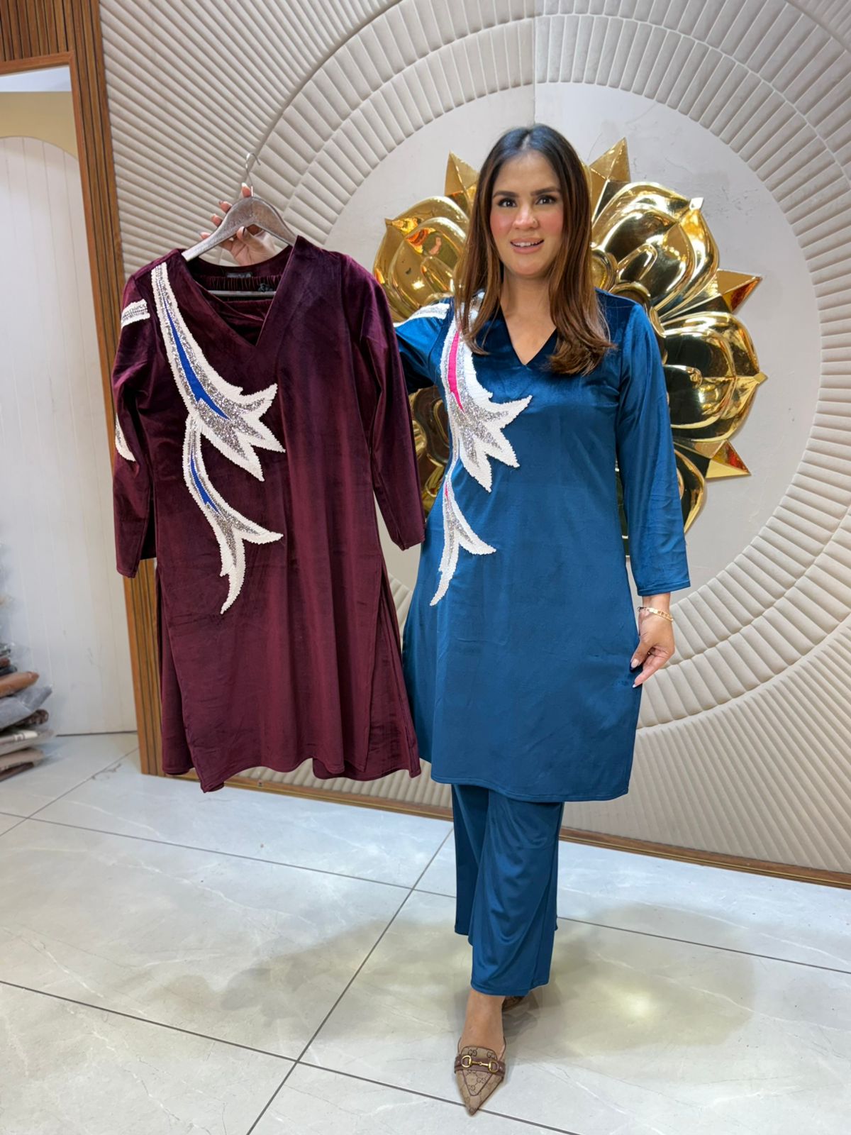 Stunning Co-Ord Set With Sequence Work PC2210