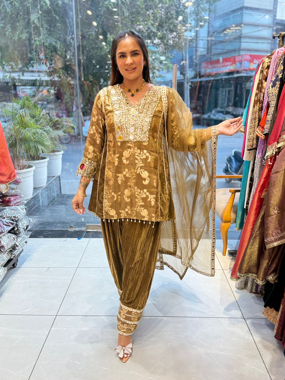 Stunning Party Wear Velvet Suit PC2214