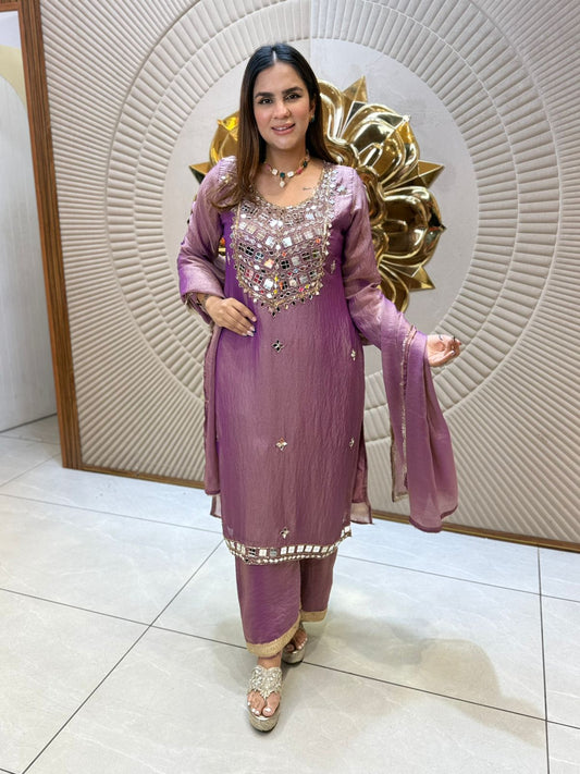 Beautiful Suit With mirror Work PC2225