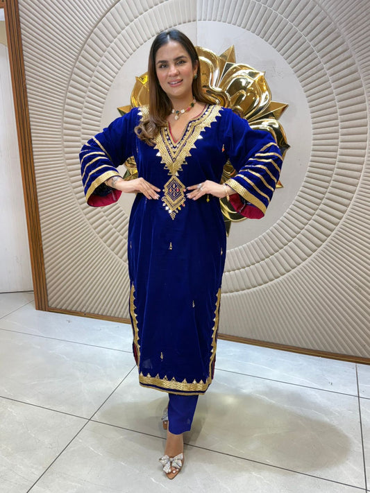 Elegant Long Velvet Dress PC2228