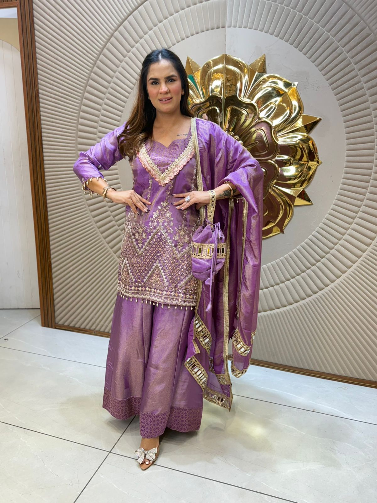 Stunning Heavy Work Party Wear Suit PC2234