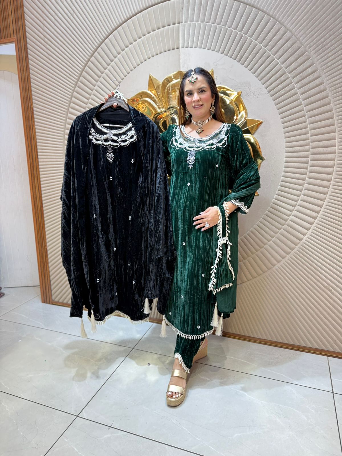Elegant Suit with Hand Bag PC2256