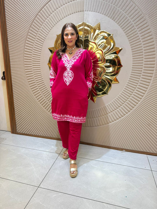 Stunning Kurti Set With Embroidery Work PC2275