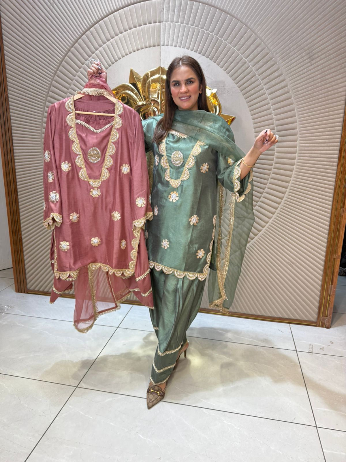 Stunning Designer Silk Suit PC2295