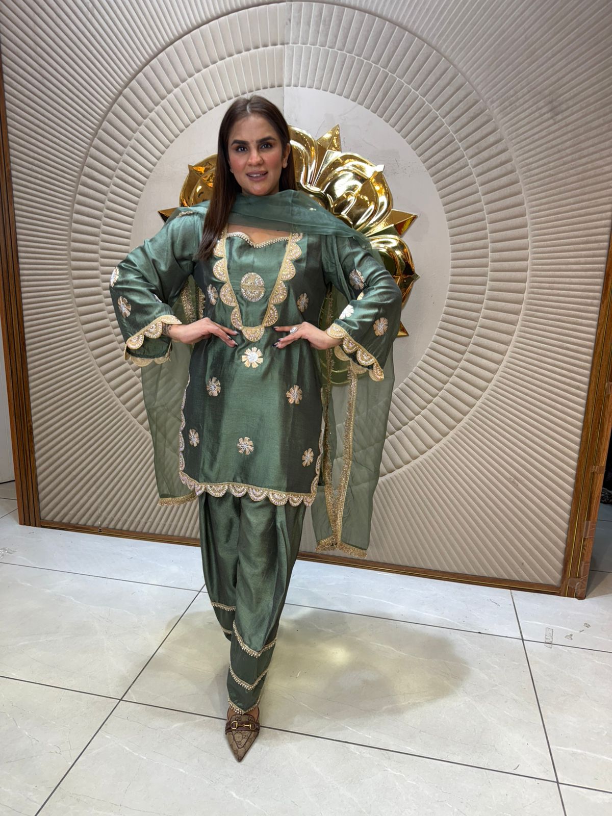 Stunning Designer Silk Suit PC2295