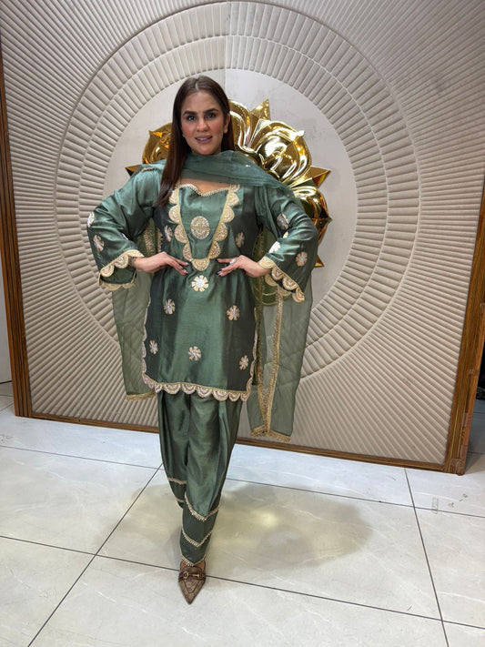 Stunning Designer Silk Suit PC2295