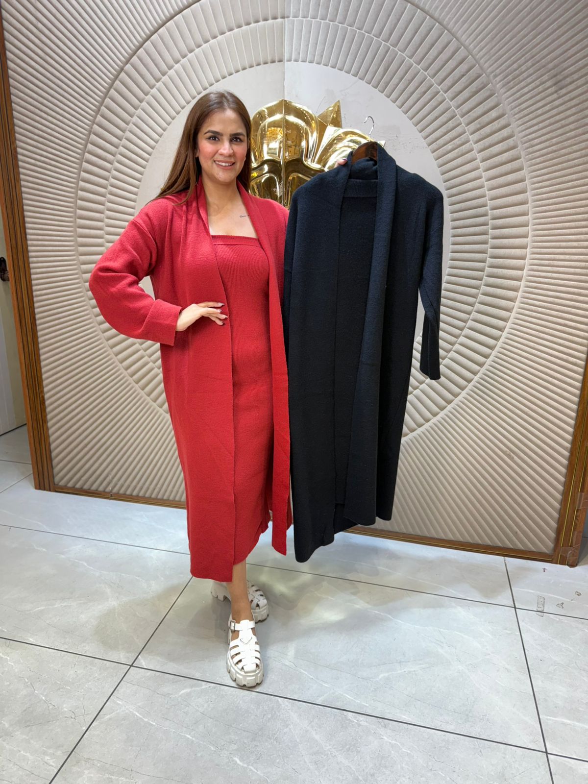 Beautiful Long Dress With Shrug PC2301