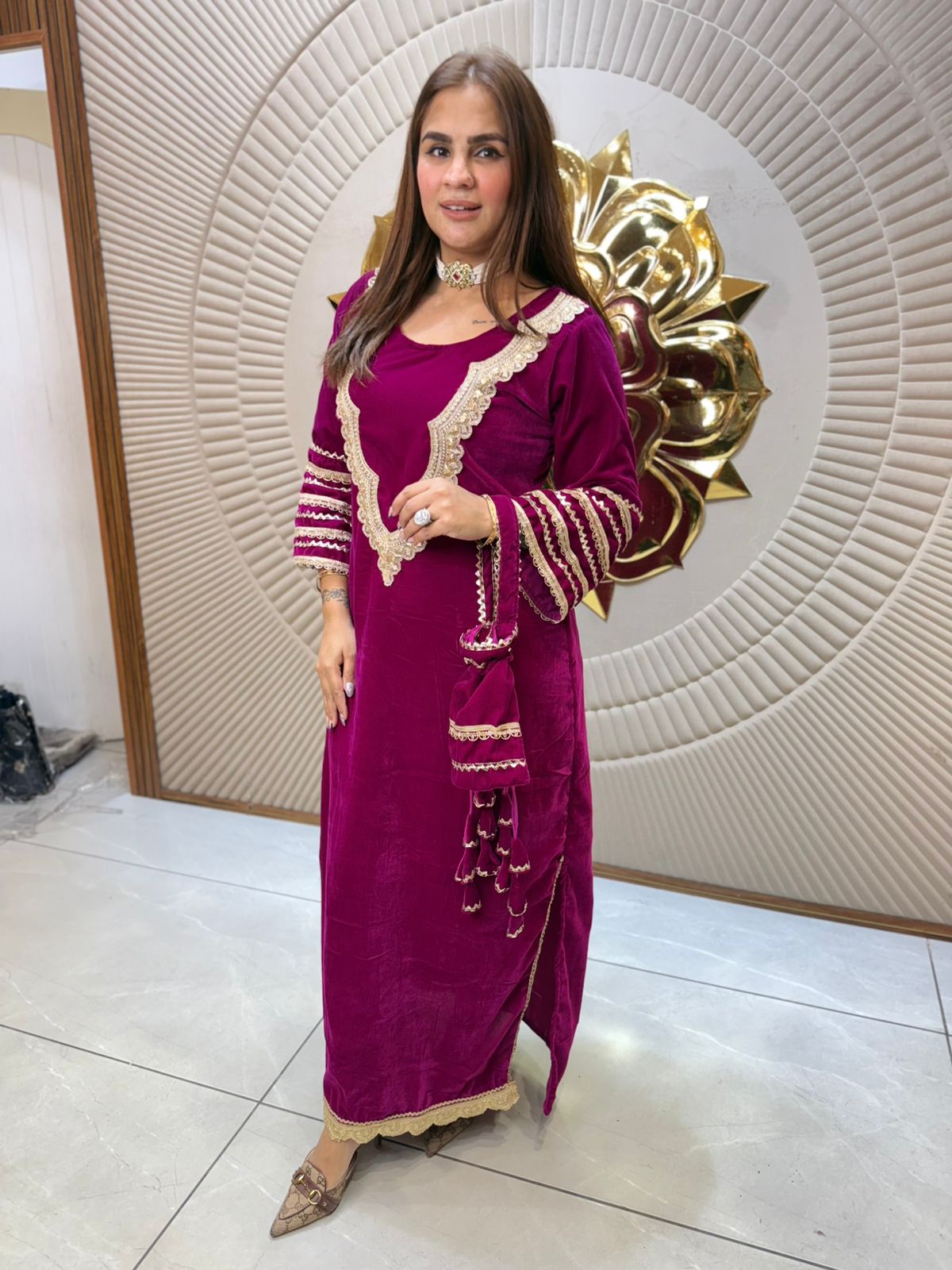 Stunning Dress with Potli PC2312