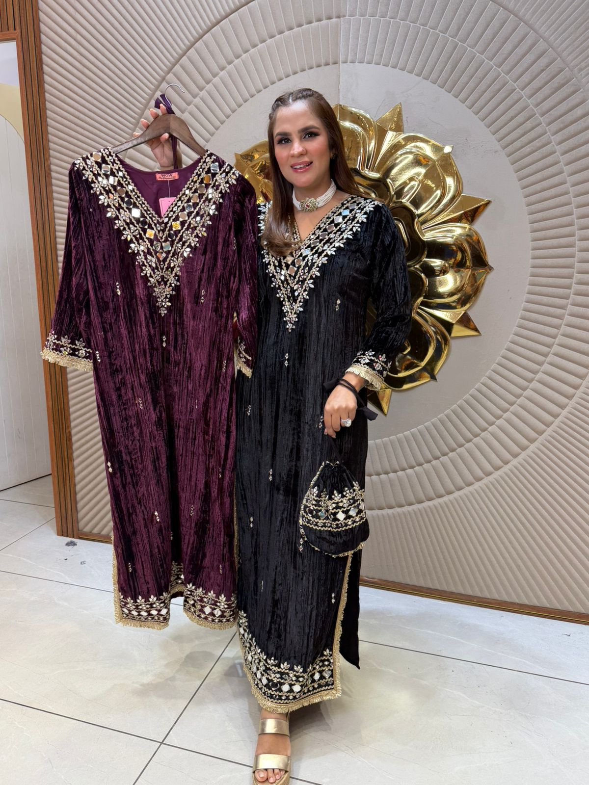 Velvet one Piece Dress PC2324