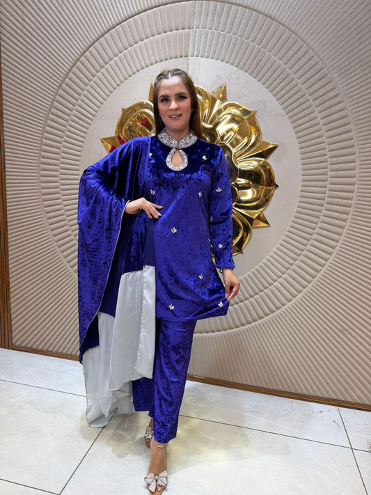 Beautiful Velvet Work Suit PC2329