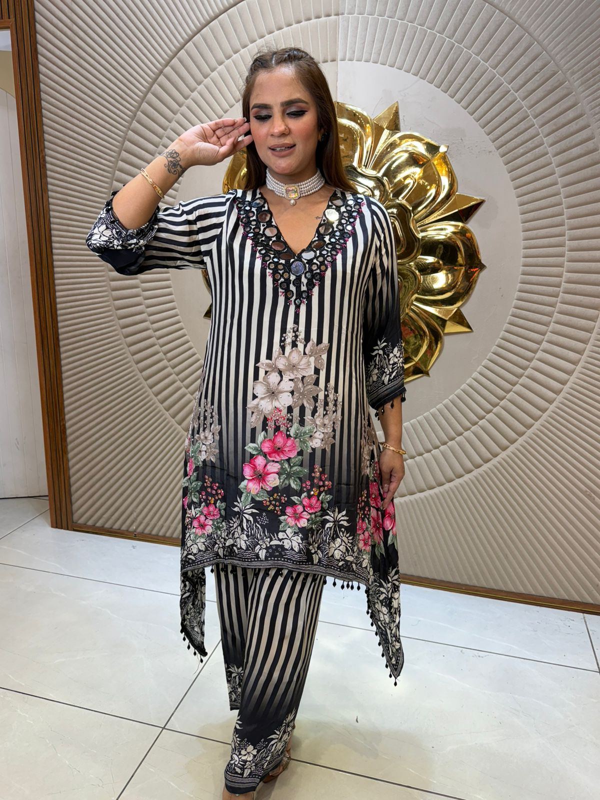 Elegant Crape Shirt Work PC2332