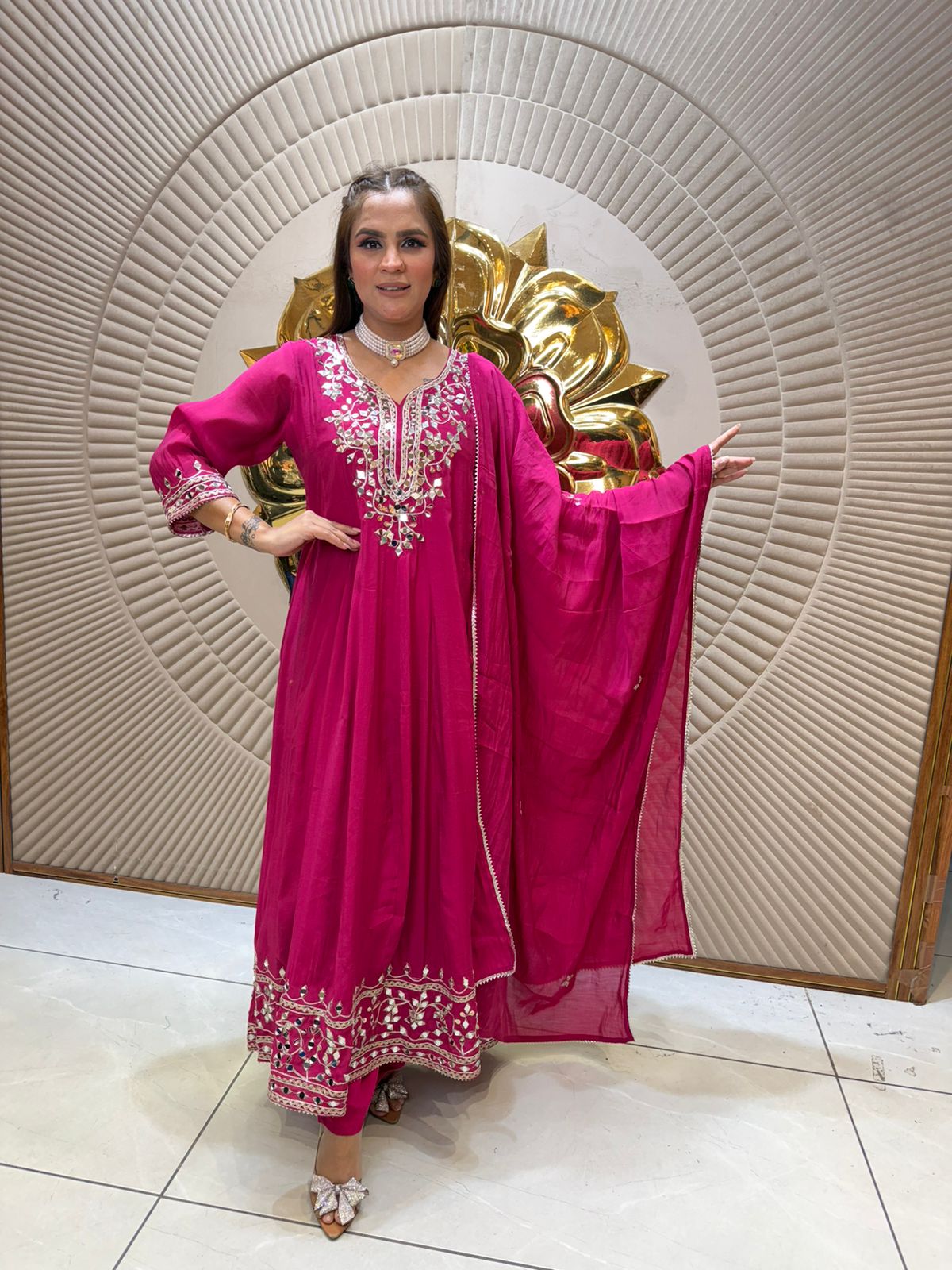 Anarkali Gotta Work Suit  PC2334