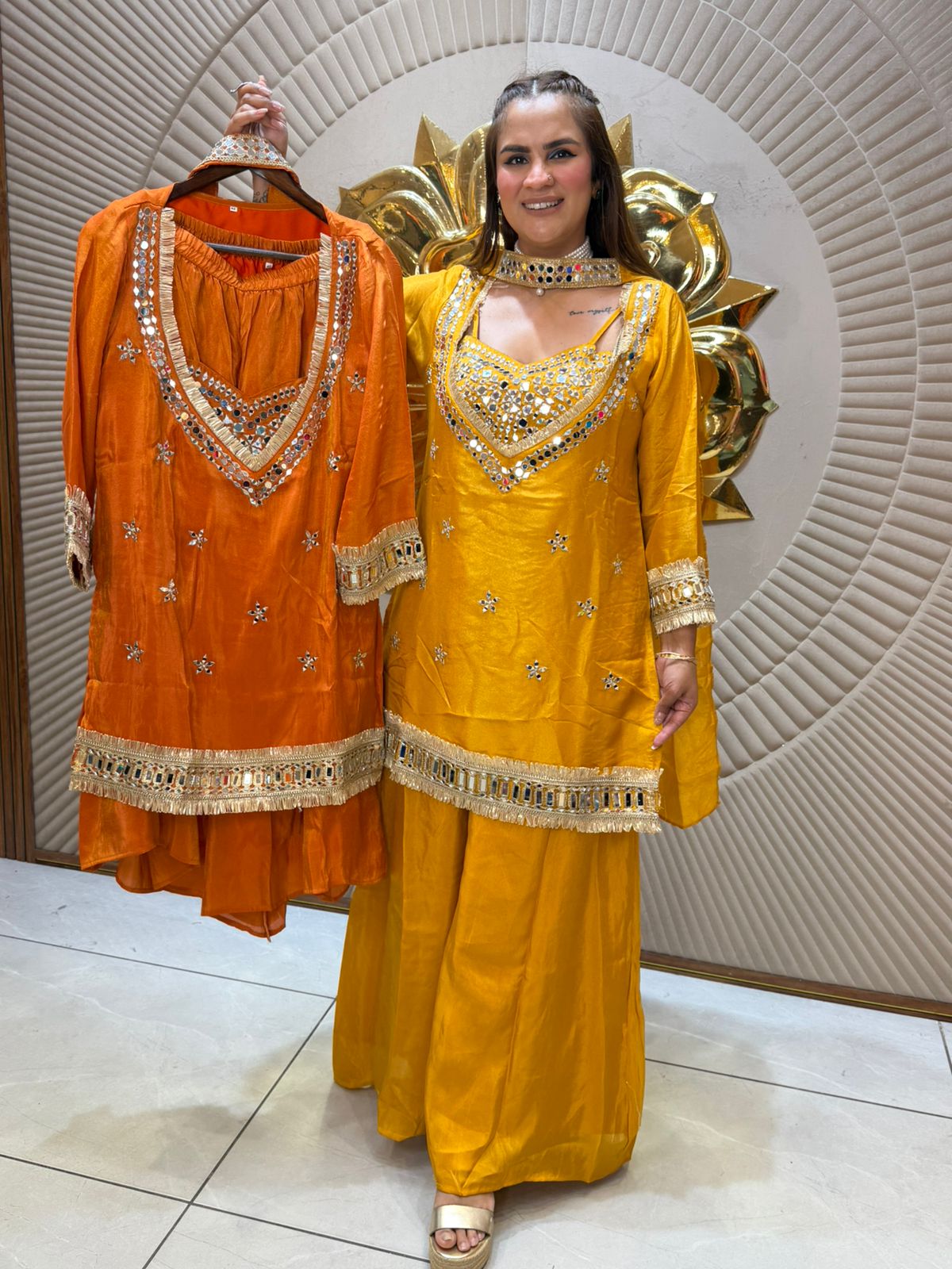 Beautiful Suit With Mirror Work PC2340