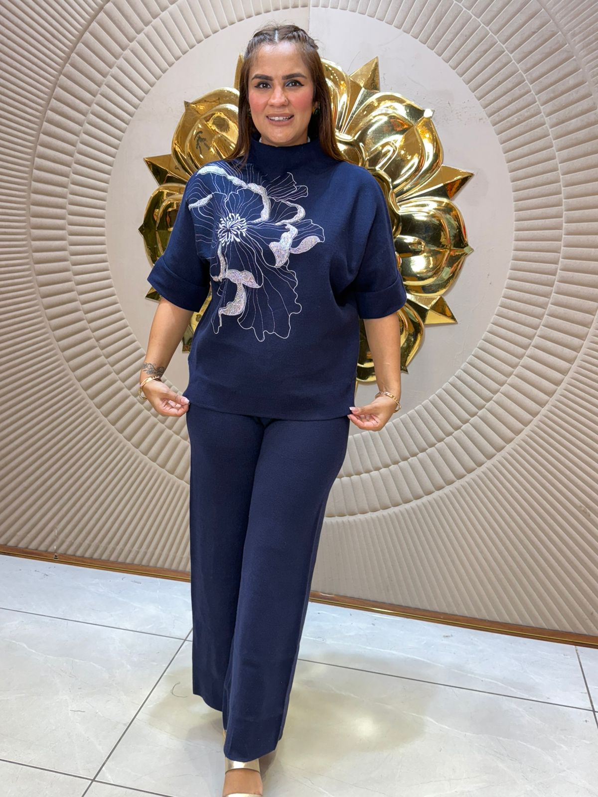 Imported Cordset With Front Flower PC2345