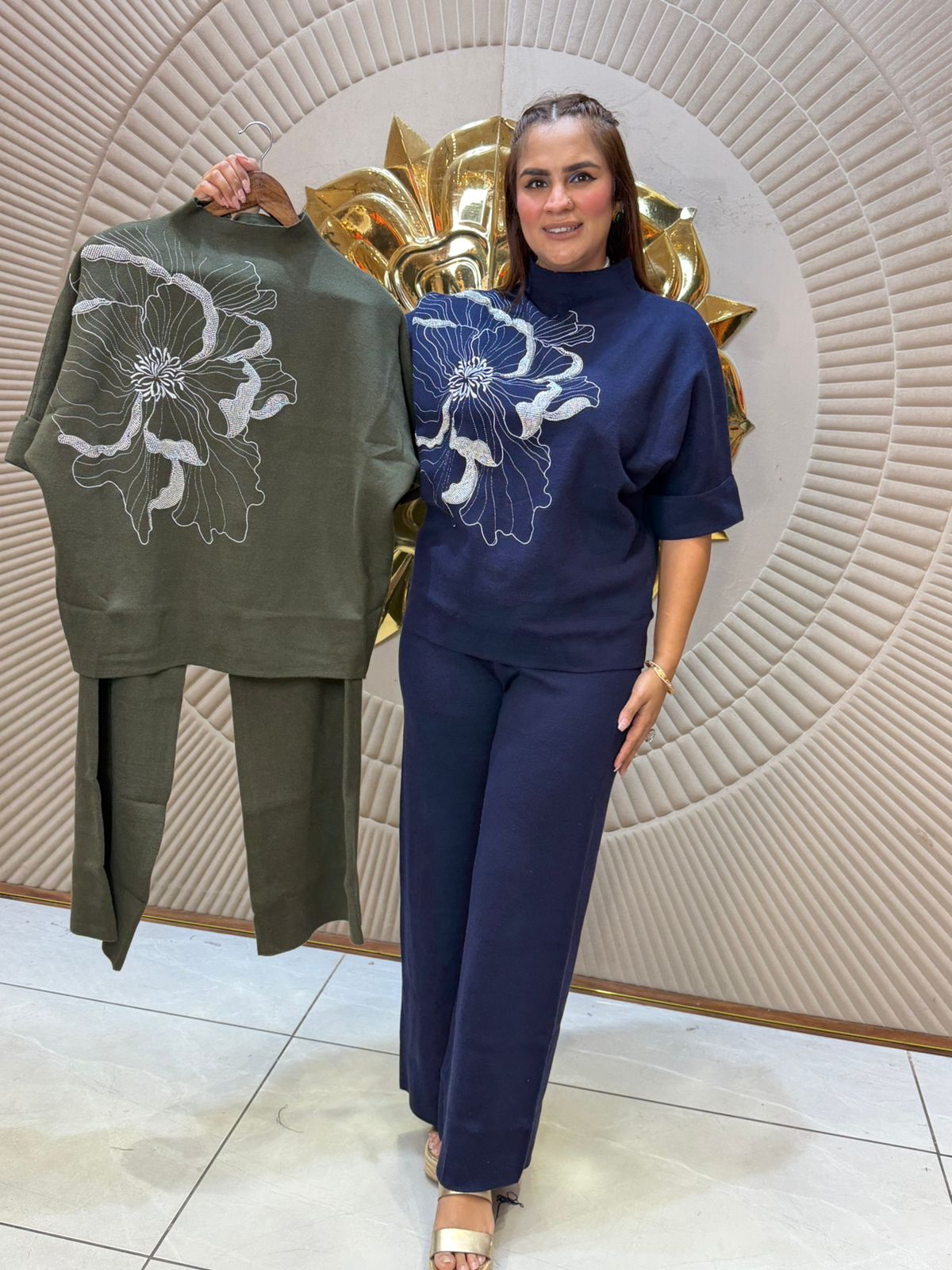 Imported Cordset With Front Flower PC2345