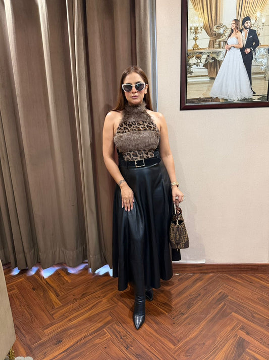 Elegant Leather Skirt PC2362