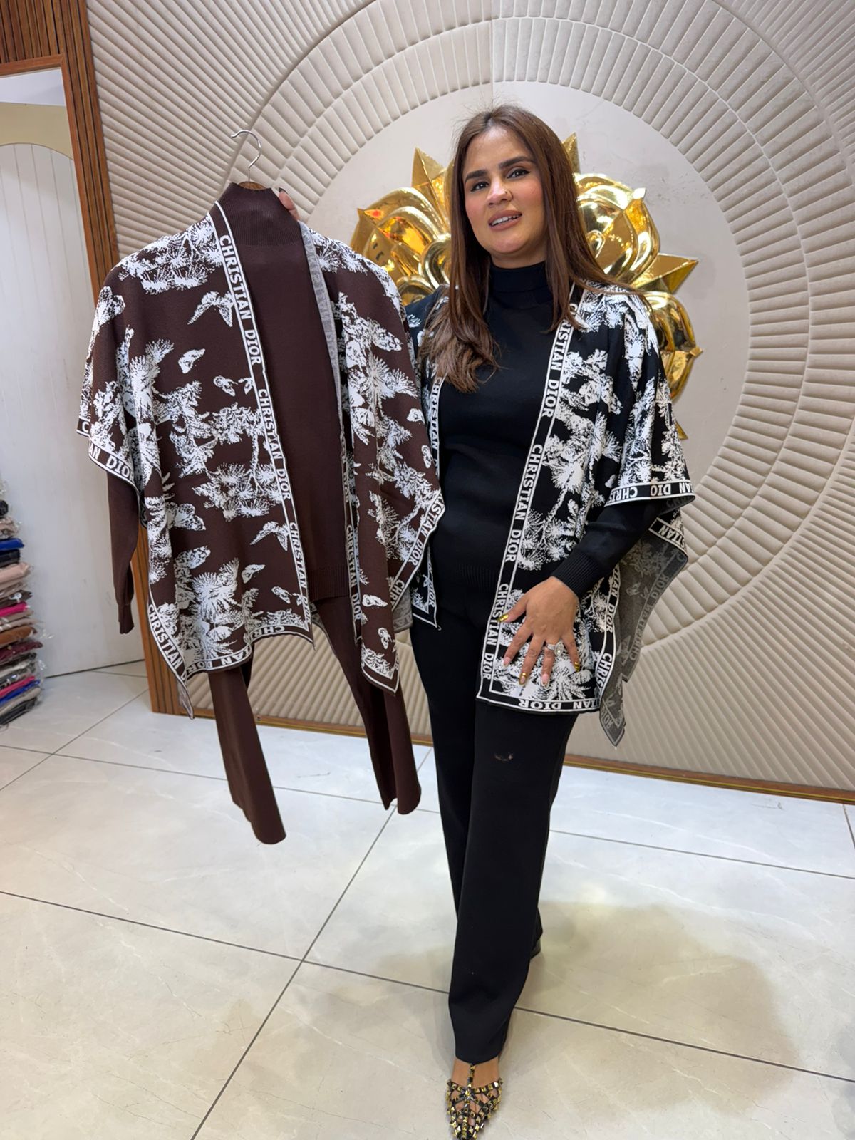 Elegant Coord Set With Cape PC2426