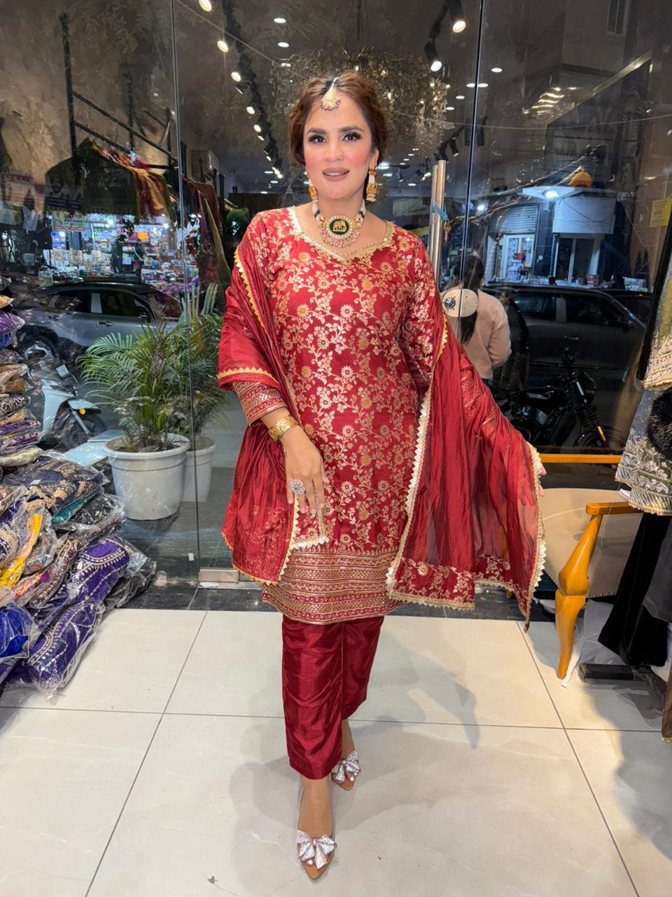 Beautiful Banarsi Silk Suit PC2511