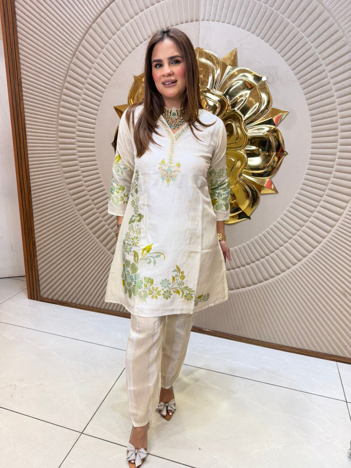 Latest Suit With Flower Design PC2528