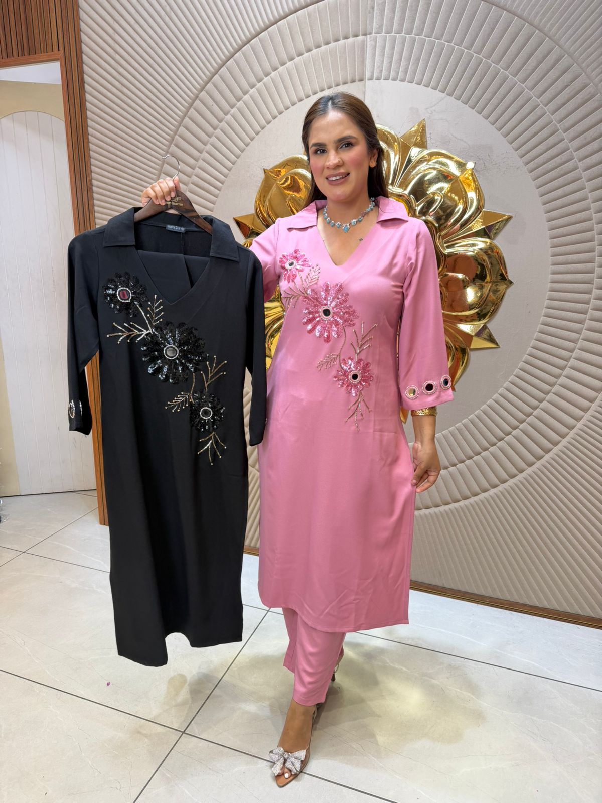 Elegant Woolen Suit With Design PC2542