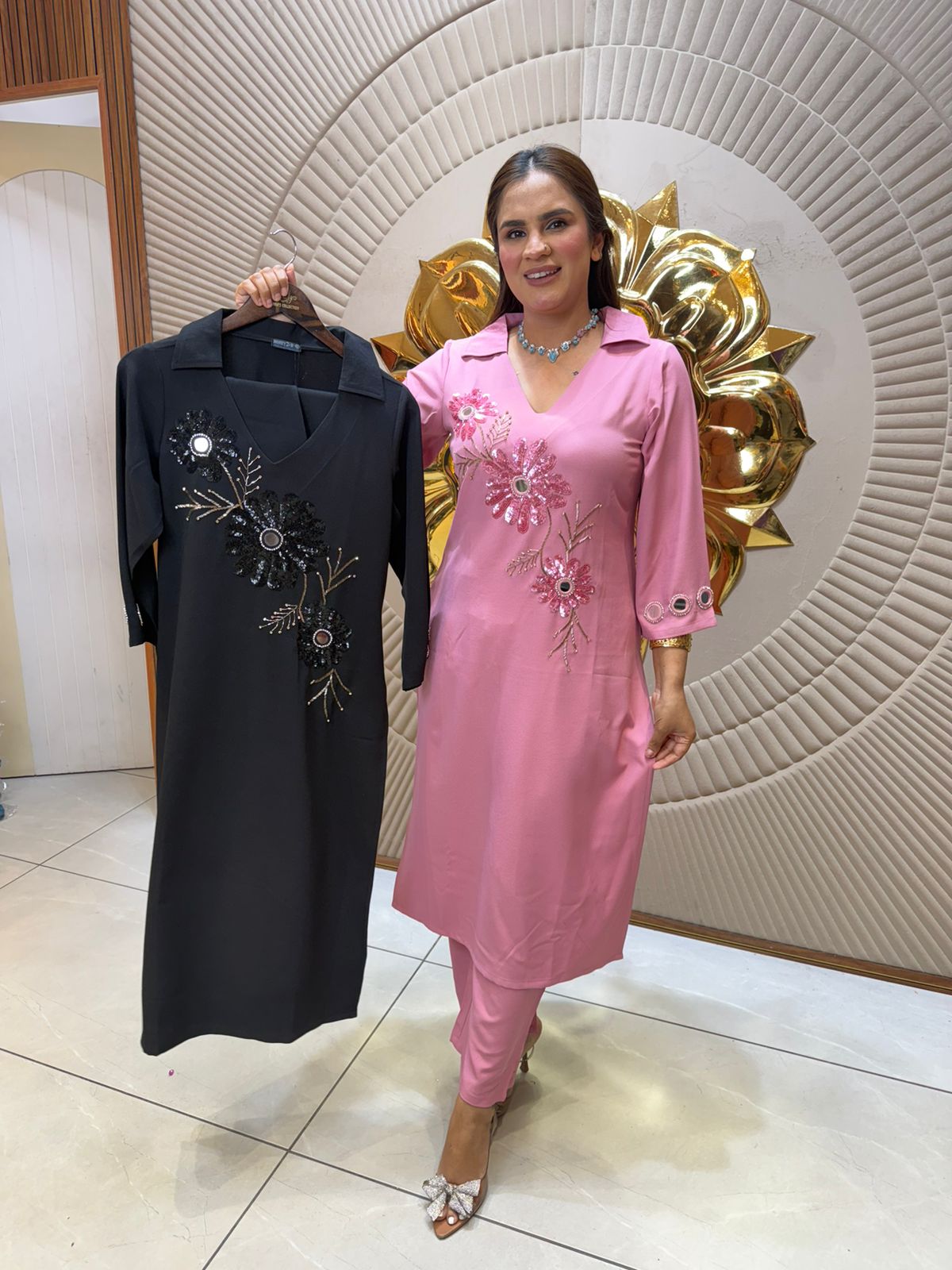 Elegant Woolen Suit With Design PC2542