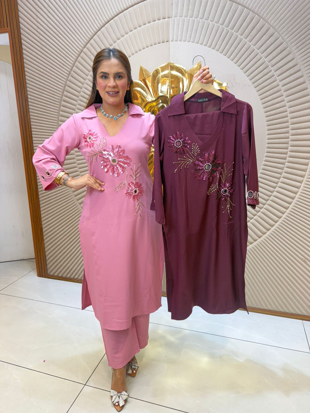 Elegant Woolen Suit With Design PC2542