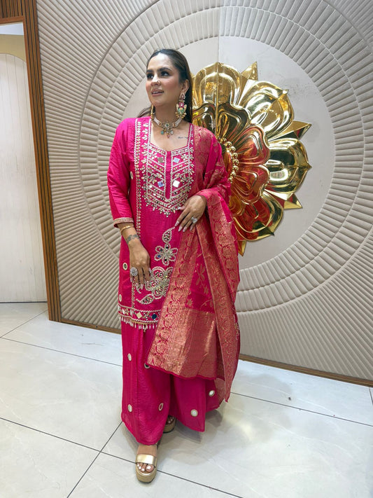 Elegant Mirror Work Suit PC2607