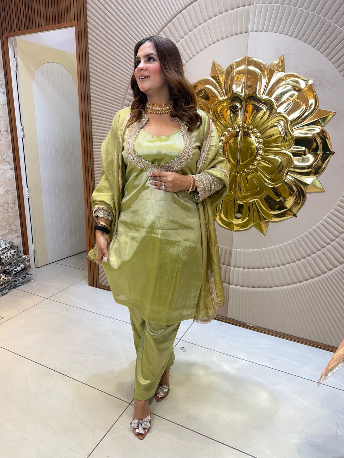 Elegant Suit With Lace Work on Suit and Dupatta PC2621