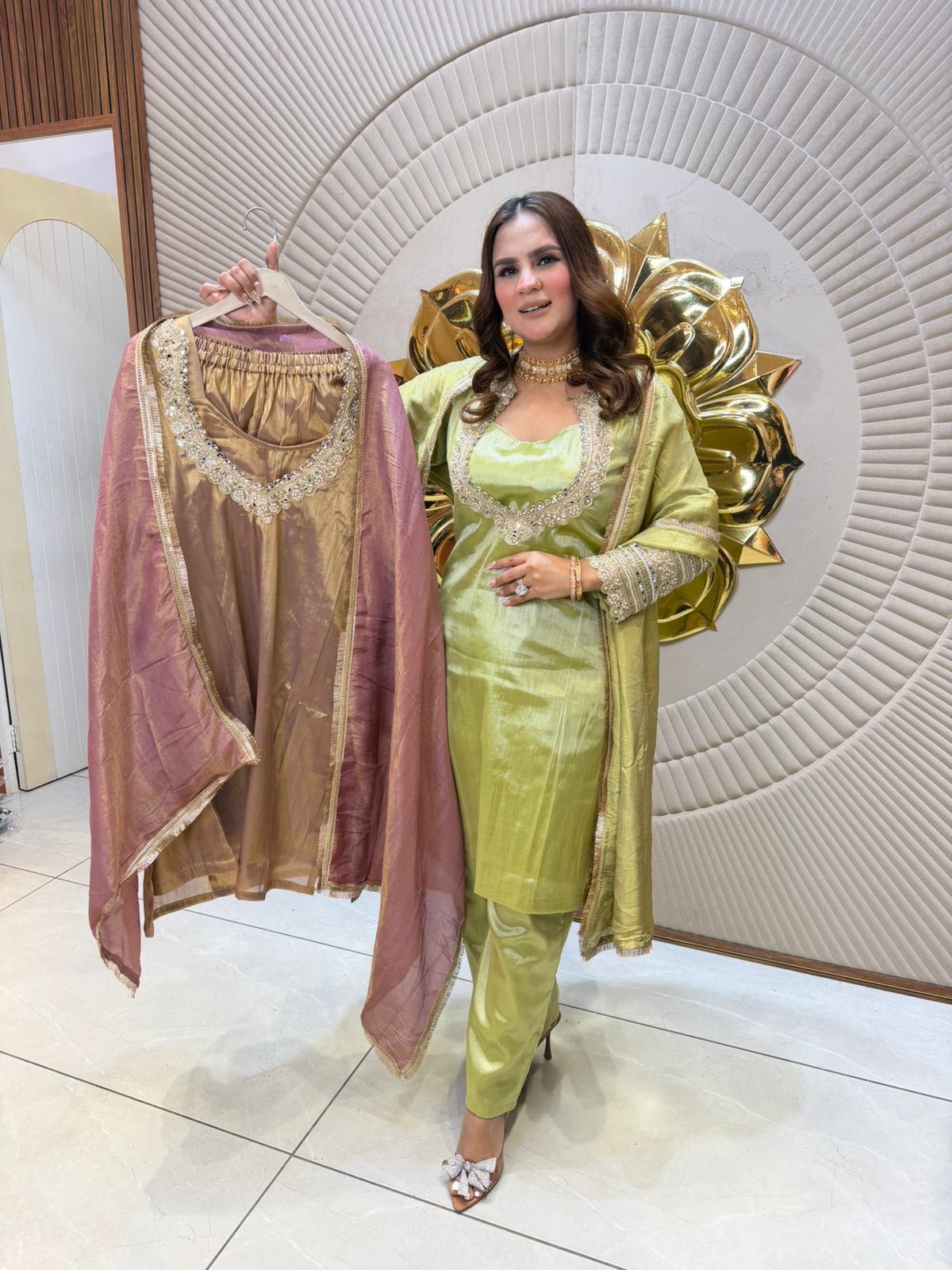 Elegant Suit With Lace Work on Suit and Dupatta PC2621