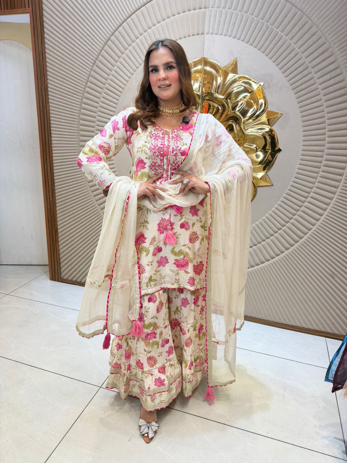 Elegant Flower Print Suit PC2624