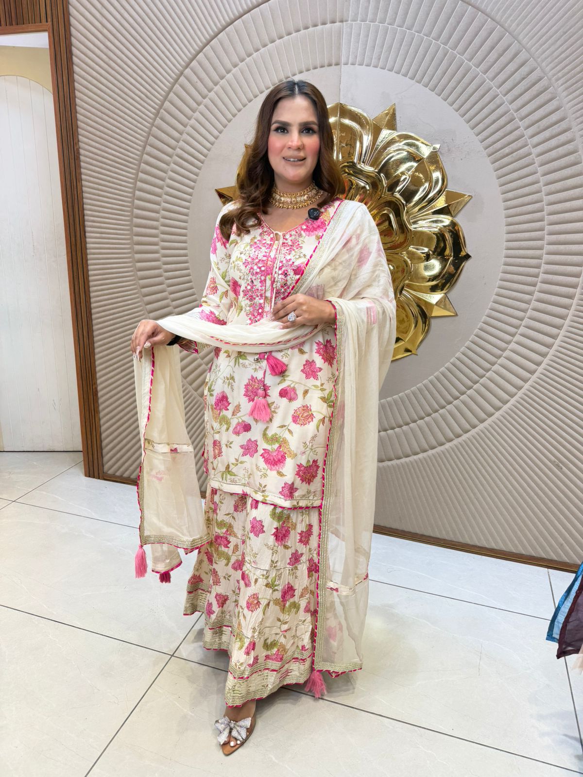 Elegant Flower Print Suit PC2624