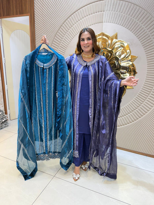 Elegant Long Suit With Neck Design PC2625