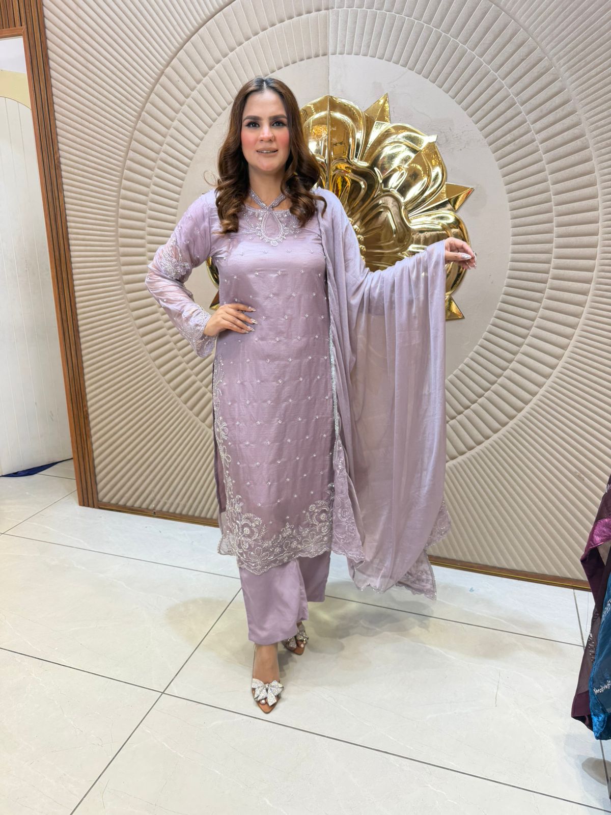 Elegant Party Wear Suit With Heavy Work PC2626