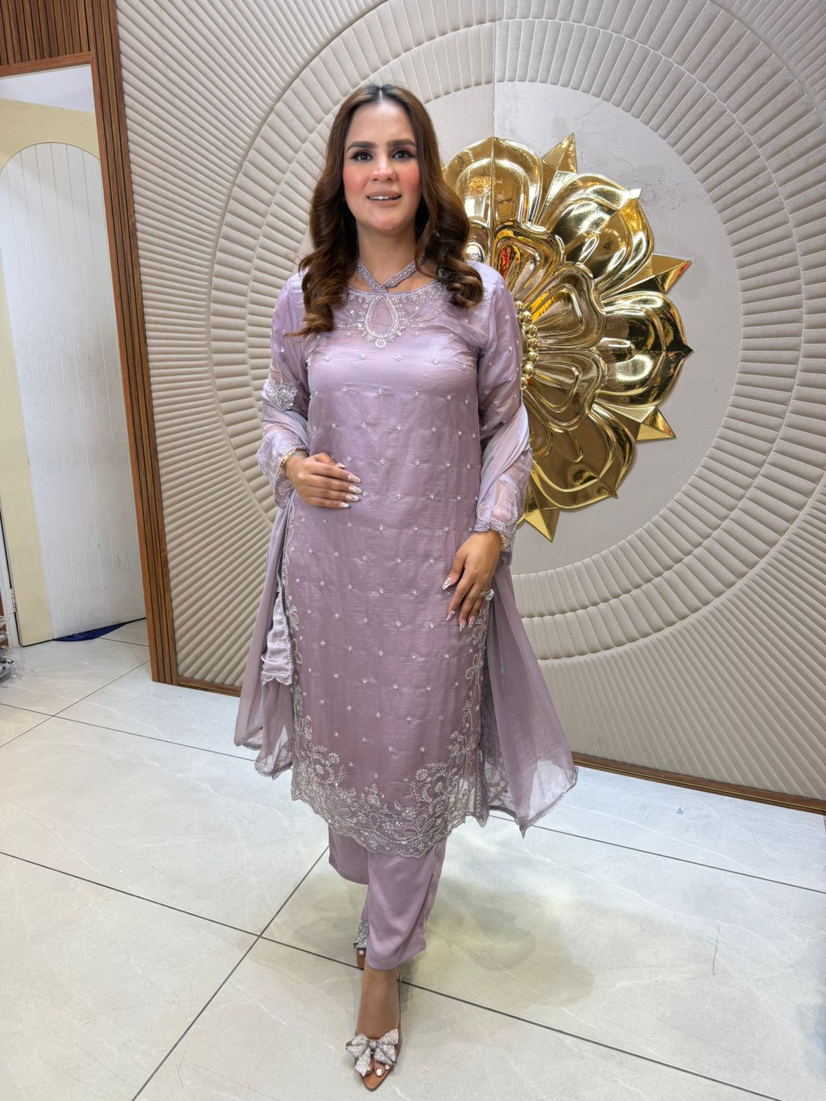 Elegant Party Wear Suit With Heavy Work PC2626